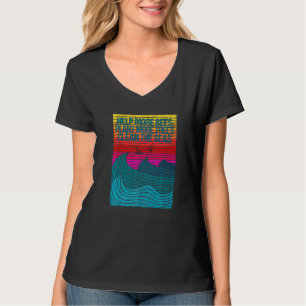 Help More Bees Plant More Trees Clean Seas Retro V T-Shirt