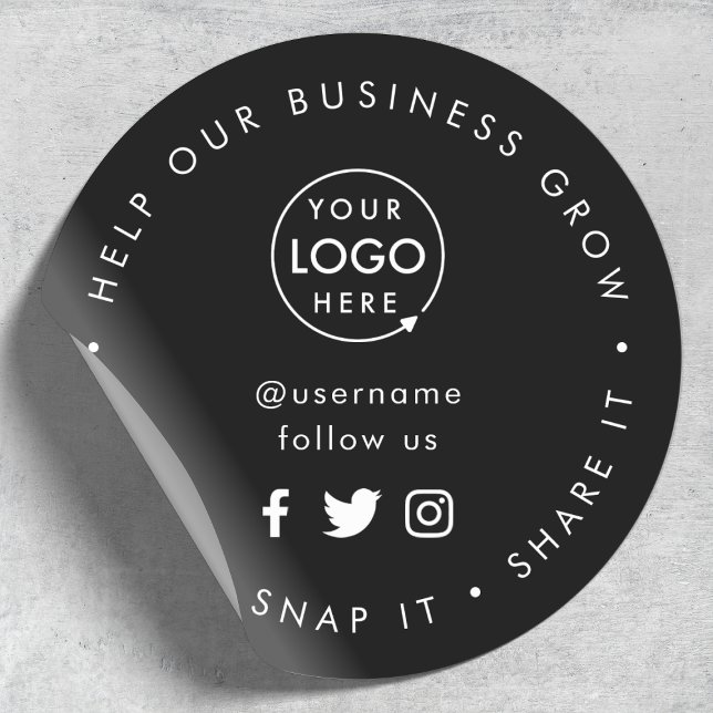 Help our Business Grow | Social Media Followers Classic Round Sticker (Creator Uploaded)