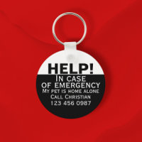 Help pet home alone emergency contact personalised