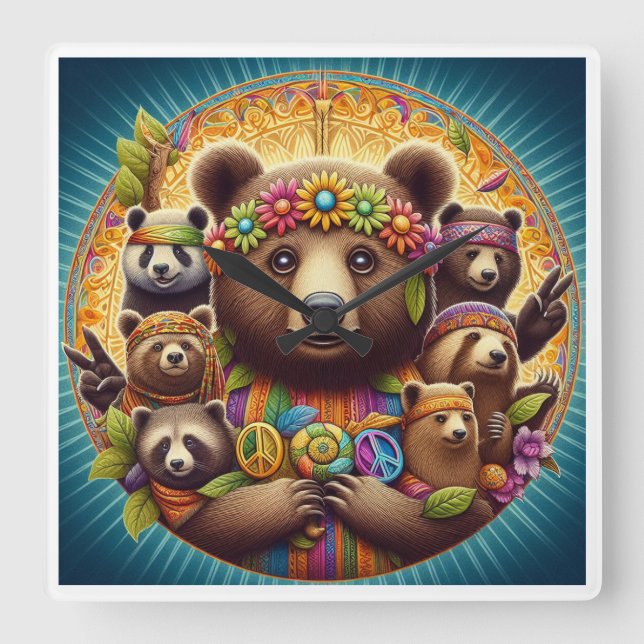 Help Protect All Animals  Square Wall Clock (Front)