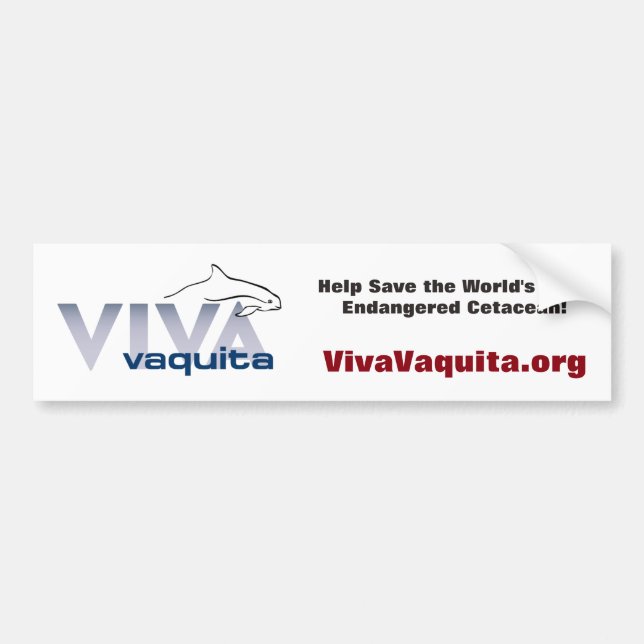 Help Save the Vaquita! Bumper Sticker (Front)