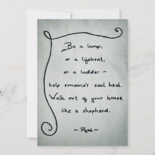 Help Someone - Rumi Greeting Card