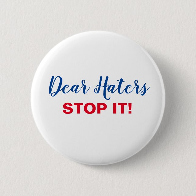 Help stand up to hate 6 cm round badge (Front)