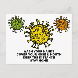 Help Stop Corona Virus Covid19 Safety Postcard