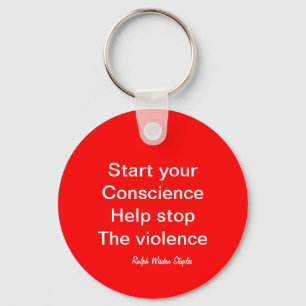 Help stop the violence key ring
