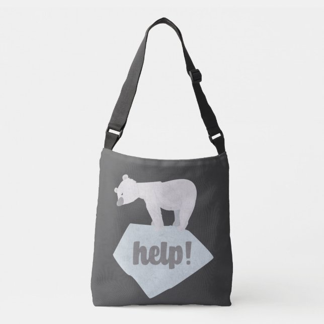 Help the Polar Bear Crossbody Bag (Front)