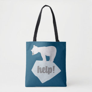 Help the Polar Bear Tote Bag