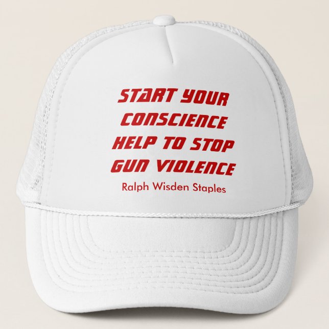 Help to stop gun violence trucker hat (Front)