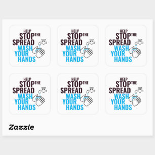 Help to stop the spread Hand wash stickers