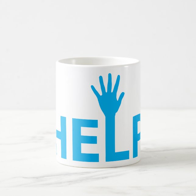 Help Typography Coffee Mug (Center)