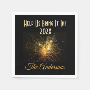 Help Us Bring It In! Roarding 20's New Year's Eve  Napkin