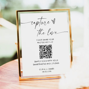 Help Us Capture The Love Sign, Minimalist Wedding Poster