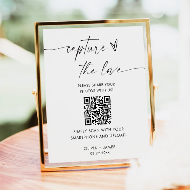 Help Us Capture The Love Sign, Minimalist Wedding Poster (Creator Uploaded)