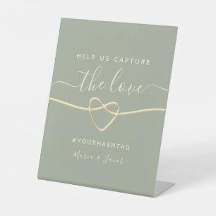 Help Us Capture The Love Wedding Pedestal Sign