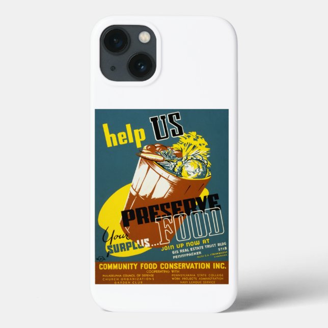 Help Us Preserve Food Case-Mate iPhone Case (Back)
