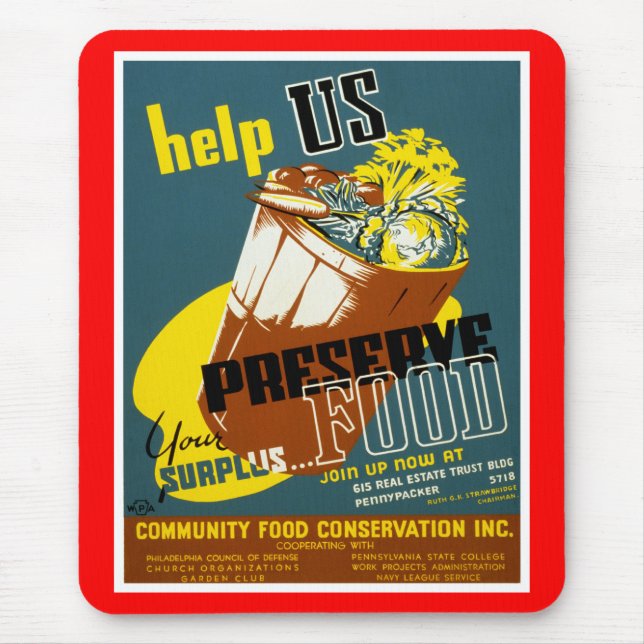 Help Us Preserve Food Mouse Mat (Front)