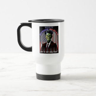 Help Us Zombie Reagan! two-sided Travel Mug
