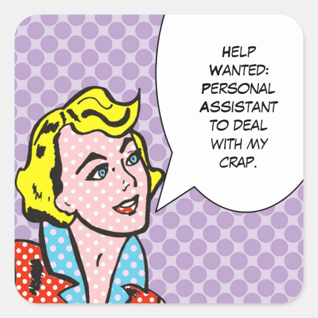 Help Wanted Comic Book Stickers (Front)