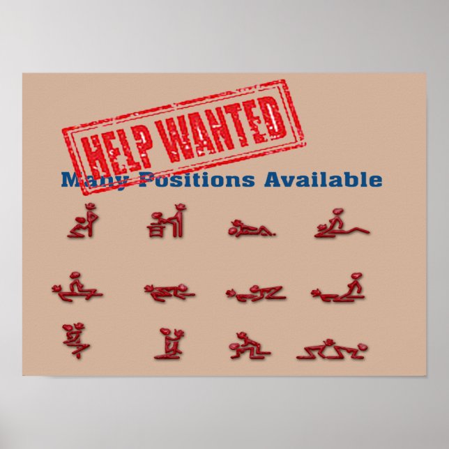 help wanted funny poster design (Front)