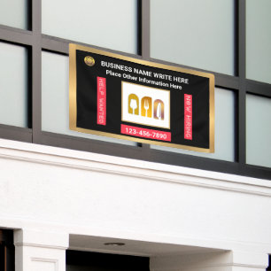 Help Wanted Now Hiring Business Company Custom tom Banner