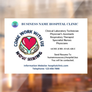 Help Wanted Now Hiring Employees Personalise Window Cling