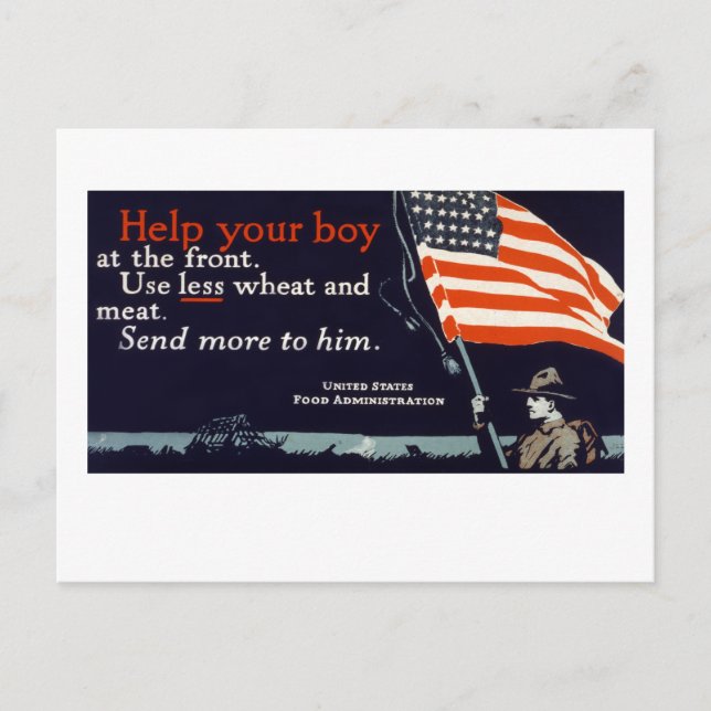 Help Your Boy Postcard (Front)