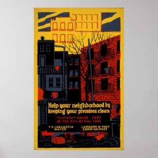 Help Your Neighbourhood 1936 Vintage WPA Poster