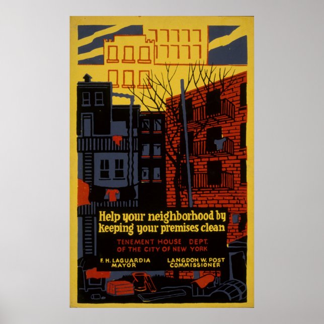 Help Your Neighbourhood 1936 Vintage WPA Poster (Front)