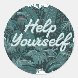 Help Yourself Classic Round Sticker