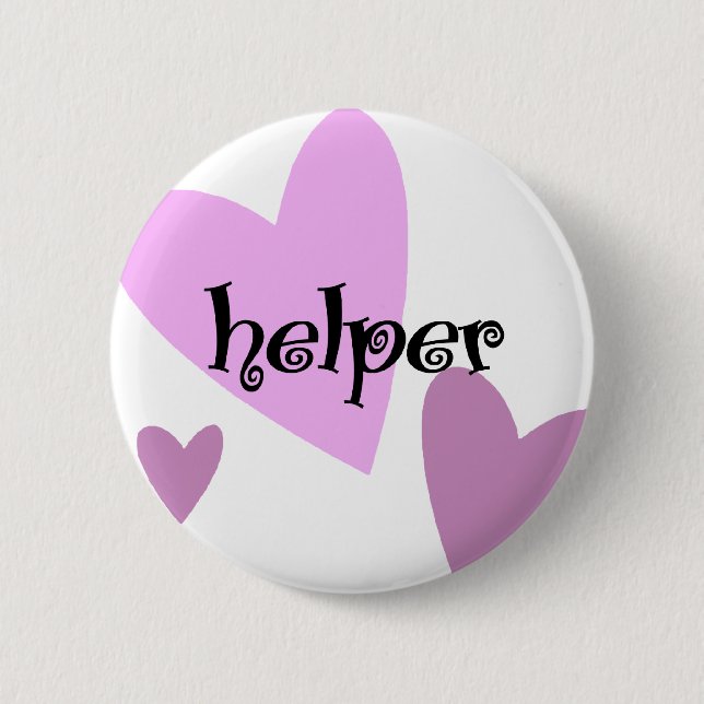 Helper 6 Cm Round Badge (Front)