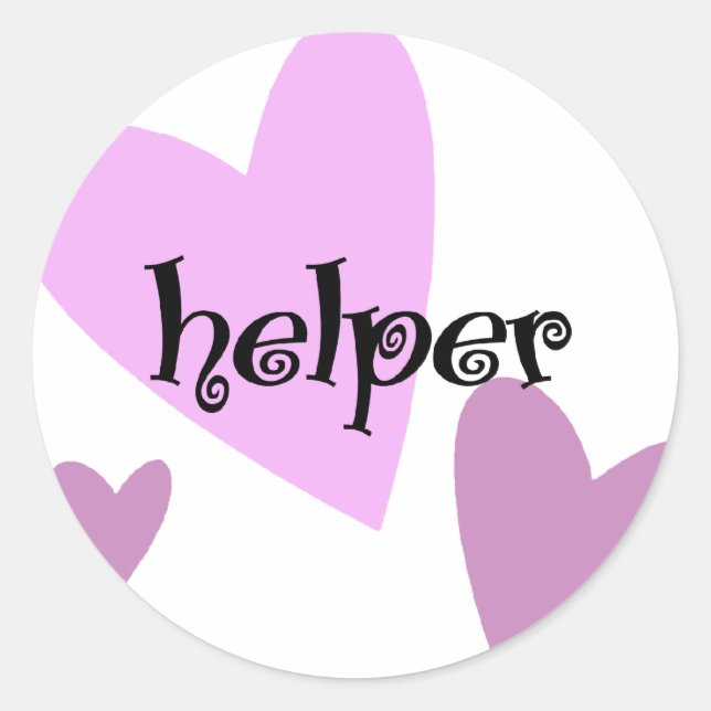 Helper Classic Round Sticker (Front)