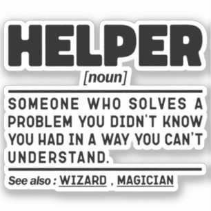 Helper Noun Definition Funny Specialist Worker 