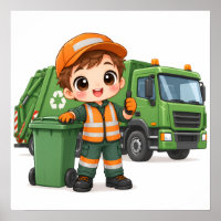 Helpful Garbage Truck Driver