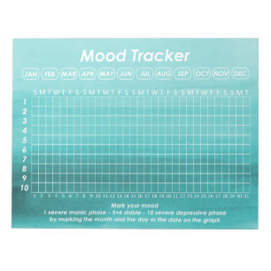 Helpful Mood Tracker For Bipolar Disorder Symptoms Notepad