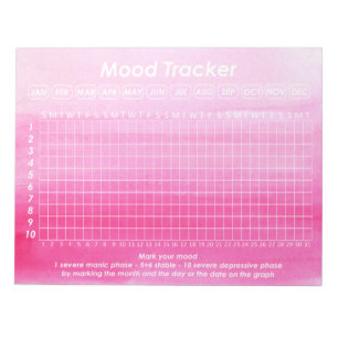 Helpful Mood Tracker For Bipolar Disorder Symptoms Notepad