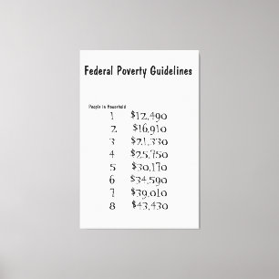 Helpful Poverty Guidelines Canvas Print