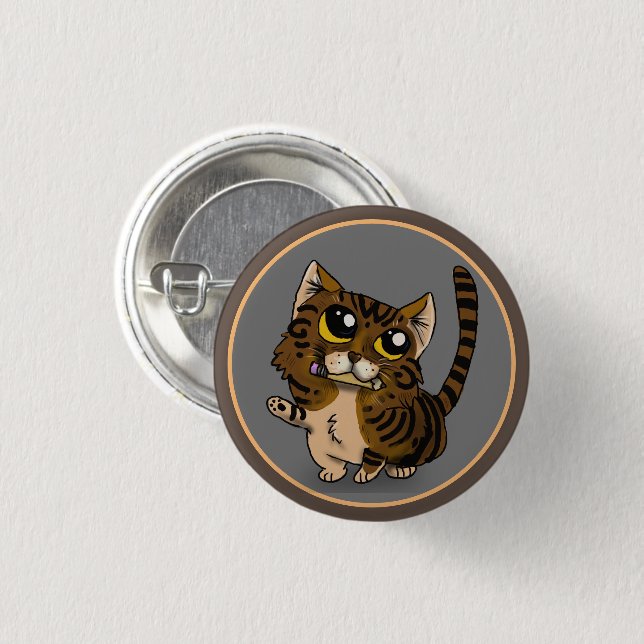 Helpful Study Cat Custom Button (Front & Back)