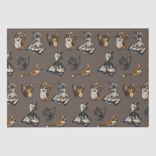 Helpful Study Cats  Tissue Paper (Front)