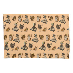 Helpful Study Cats Yellow Pillow Case