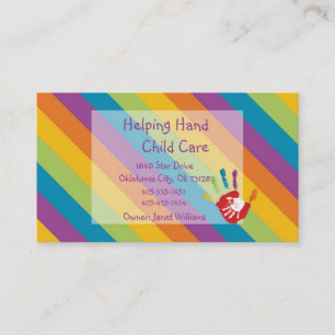 Helping Hand Child Care Business Card