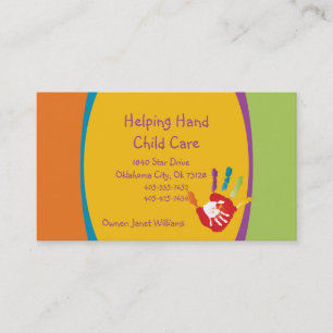 Helping Hand Child Care Business Card