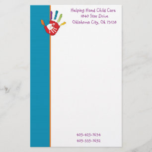 Helping Hand Child Care Stationary Stationery