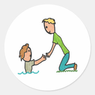 Helping Hand Classic Round Sticker