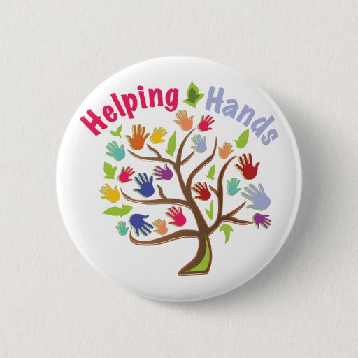 Image of Helping Hands 6 Cm Round Badge