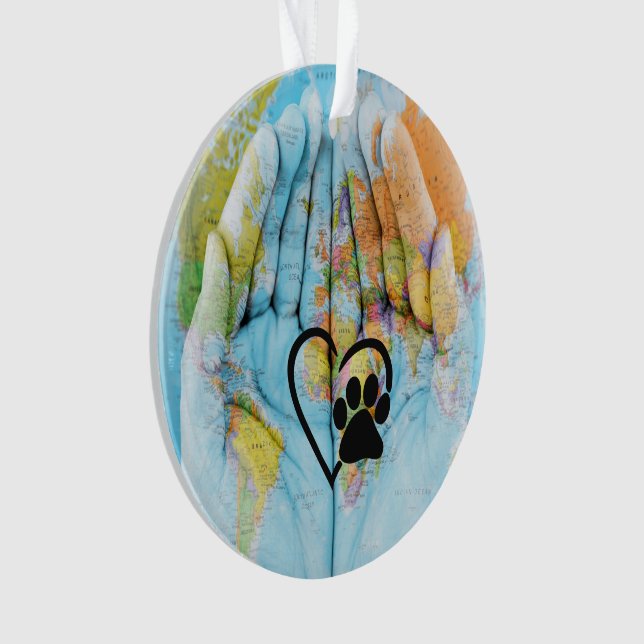 Helping Hands Animal Paw Ornament (Front)