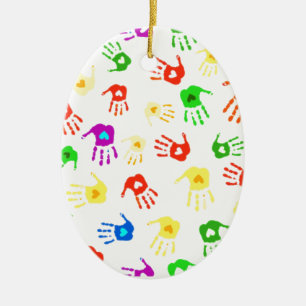 Helping Hands ! Ceramic Tree Decoration