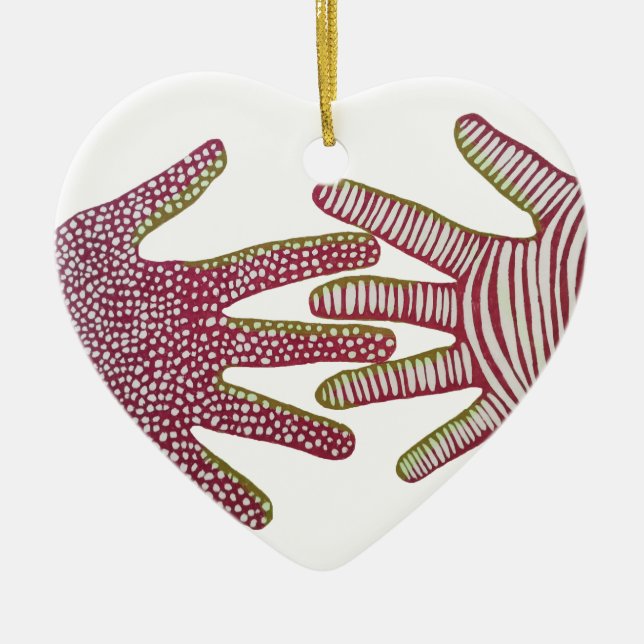 Helping Hands Ceramic Tree Decoration (Front)