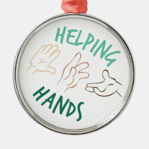 Helping Hands Metal Tree Decoration