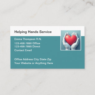 Helping Hands Nurse Home Health Business Card