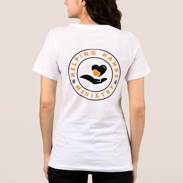 Helping Hands Women's T-Shirt Tri-Blend Shirt (Back)